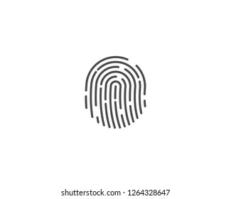 Fingerprint logo vector template