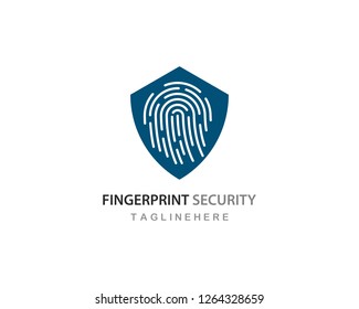 Fingerprint logo vector template