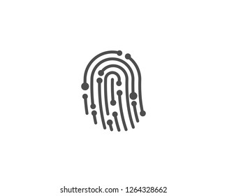 Fingerprint logo vector template