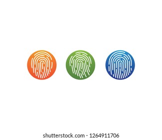 Fingerprint logo vector template