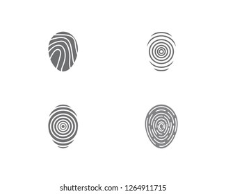 Fingerprint logo vector template