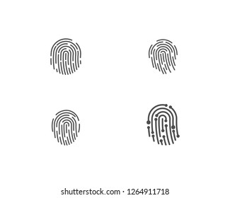 Fingerprint logo vector template