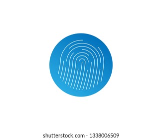 Fingerprint logo vector template - Vector