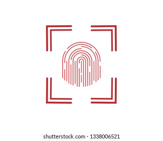 Fingerprint logo vector template - Vector