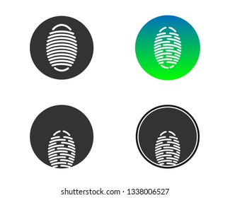 Fingerprint logo vector template - Vector