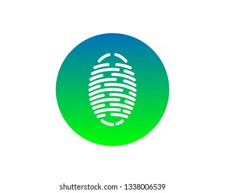 Fingerprint logo vector template - Vector