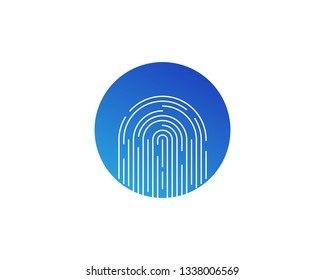 Fingerprint logo vector template - Vector