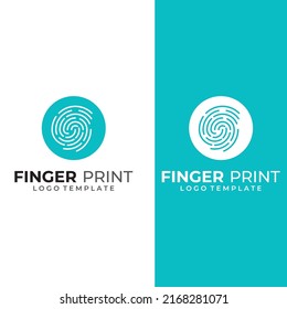Fingerprint logo,fingerprint scan logo for business card identity.Vector logo and icon design.