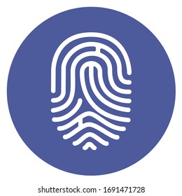 Fingerprint Loop Icon. Vector illustration EPS 10.