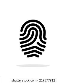 Fingerprint loop type icon on white background. Vector illustration.