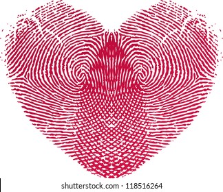 Fingerprint Love Heart