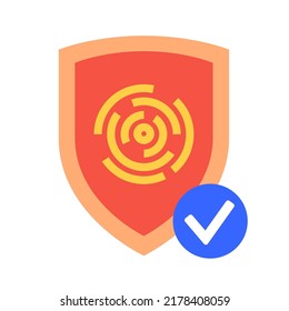 Fingerprint method for access. Biometric data scanning concept. Level of privacy on smartphone or computer. Database or personal data security. Thumbprint sign in identification vector illustration.