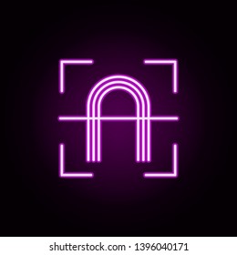 fingerprint neon icon. Elements of internet things set. Simple icon for websites, web design, mobile app, info graphics