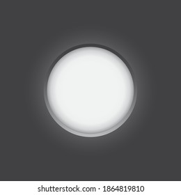 Fingerprint on Finger scan button Vector illustration