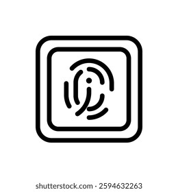 Fingerprint Outline Icon. Fingerprint Icon