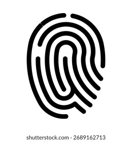 impressão digital ícone de contorno vetor design bom para web ou aplicativo móvel