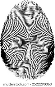 Fingerprint outline silhouette minimalist style