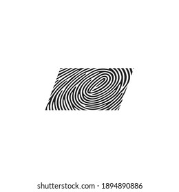 Fingerprint parallelogram Icon in trendy flat style isolated on grey background. parallelogram symbol for your web site design, logo, app, UI. Vector illustration, EPS10, geometric