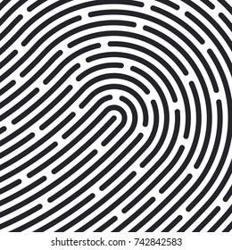 Fingerprint Pattern. Vector Illustration