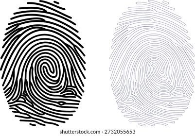 Fingerabdruckmuster in Schwarz und Blau