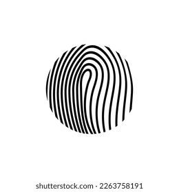 diseño de ilustración vectorial de logotipo de sonda de huellas digitales