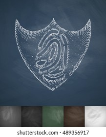 fingerprint protaction icon. Hand drawn vector illustration