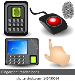 Fingerprint reader icons