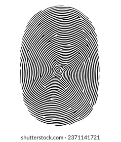 Huella digital. Tecnología de reconocimiento. Ilustración del vector