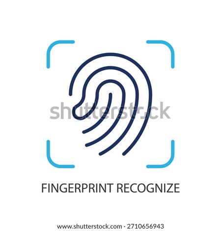 Fingerprint recognize thin line icons. Original vector illustration.