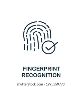 Fingerprint Recognotion icon from authentication collection. Simple line element Fingerprint Recognotion symbol for templates, web design and infographics