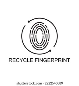 fingerprint recycle icon , technology icon