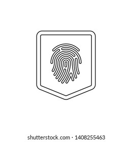 Fingerprint registration security icon with line style. Perfect icon for project and presentation