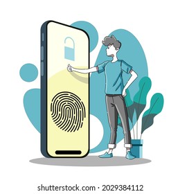 Fingerprint scan for access login or identification