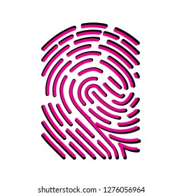 Fingerprint Scan Biometric concept Icon. Vector illustration.