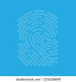 Fingerprint Scan Biometric concept Icon. Vector illustration.