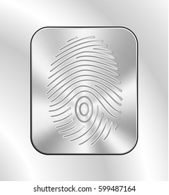 Fingerprint scan in chrome button.