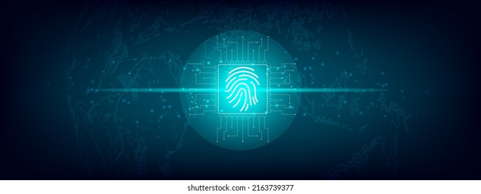Fingerprint scan concept for secure access and unlock design.