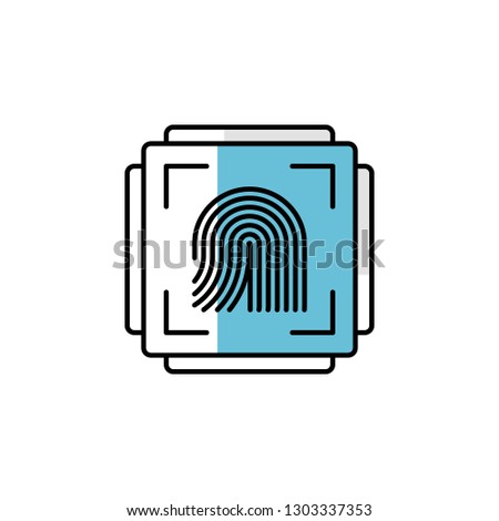 fingerprint, scan, cryptocurrency, secutiry icon. Element of color finance. Premium quality graphic design icon. Signs and symbols collection icon for websites