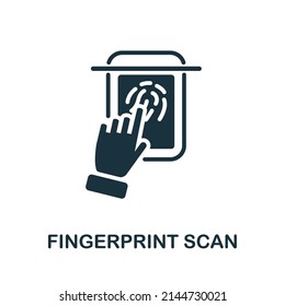 Fingerprint Scan flat icon. Colored element sign from internet security collection. Flat Fingerprint Scan icon sign for web design, infographics and more.