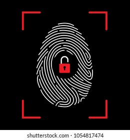 Fingerprint Scan Icon 