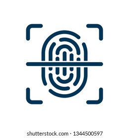 Fingerprint Recognition Icon Fingerprint Vector Illustration Stock ...