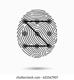 Fingerprint Scan Icon