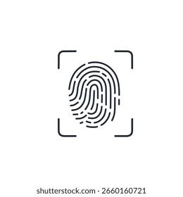 Fingerabdruck-Scan-Symbol Biometrische Identifikation Zugriff auf die Sicherheitstechnologie