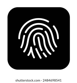 Fingerprint scan icon collection. Biometric, access, security, protection symbol. vector illustration.