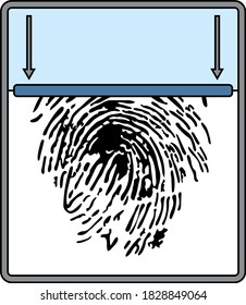 Fingerprint Scan Icon. Editable Outline With Color Fill Design. Vector Illustration.