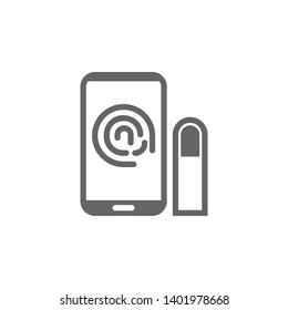 Fingerprint scan icon. Element of internet security icon. Premium quality graphic design icon. Signs and symbols collection icon for websites, web design, mobile app