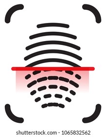 Fingerprint Scan Icon as EPS 10 File