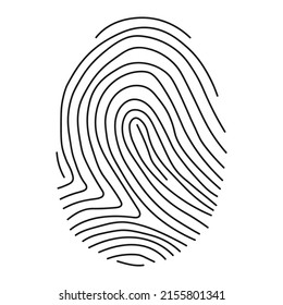 Fingerprint Scan Icon. Finger print fingerprint lock secure security logo vector icon illustration