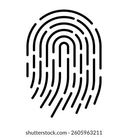 Fingerprint scan icon. fingerprint lock secure security logo