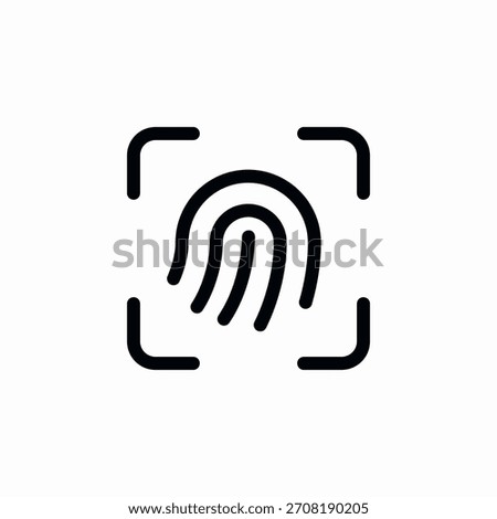 fingerprint scan icon sign vector